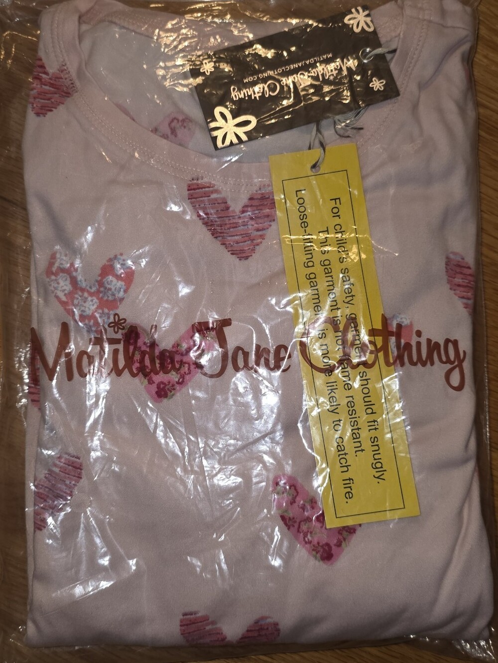 Matilda Jane Nwt Size 10 Fairy Dust Allover Heart Print PJ'S Pajama Set Nwt